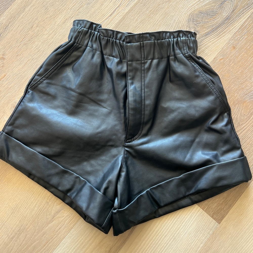 Abercrombie Vegan Leather Shorts